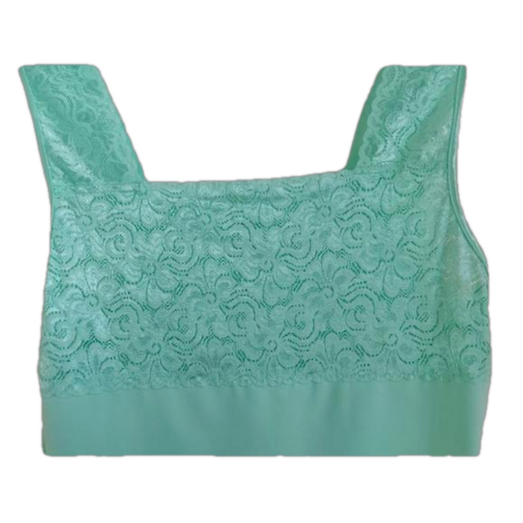 Christopher & Banks Mint Tank Top Cami Shell With Lace Top Size M - Picture 5 of 8